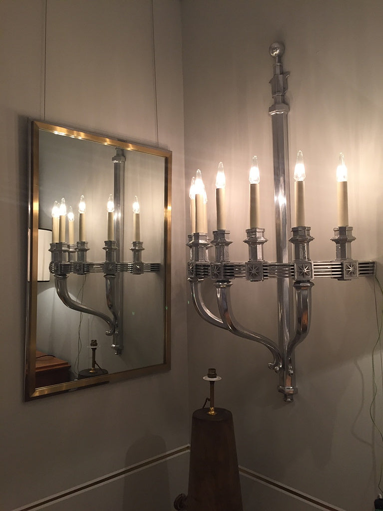 Art Deco monumental wall lights