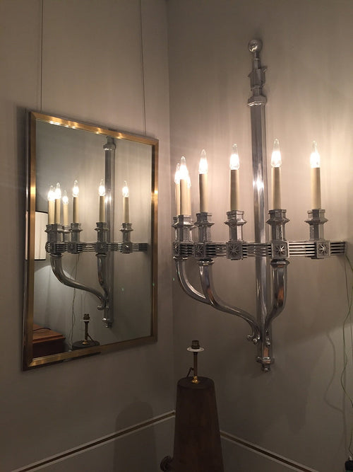 Art Deco monumental wall lights