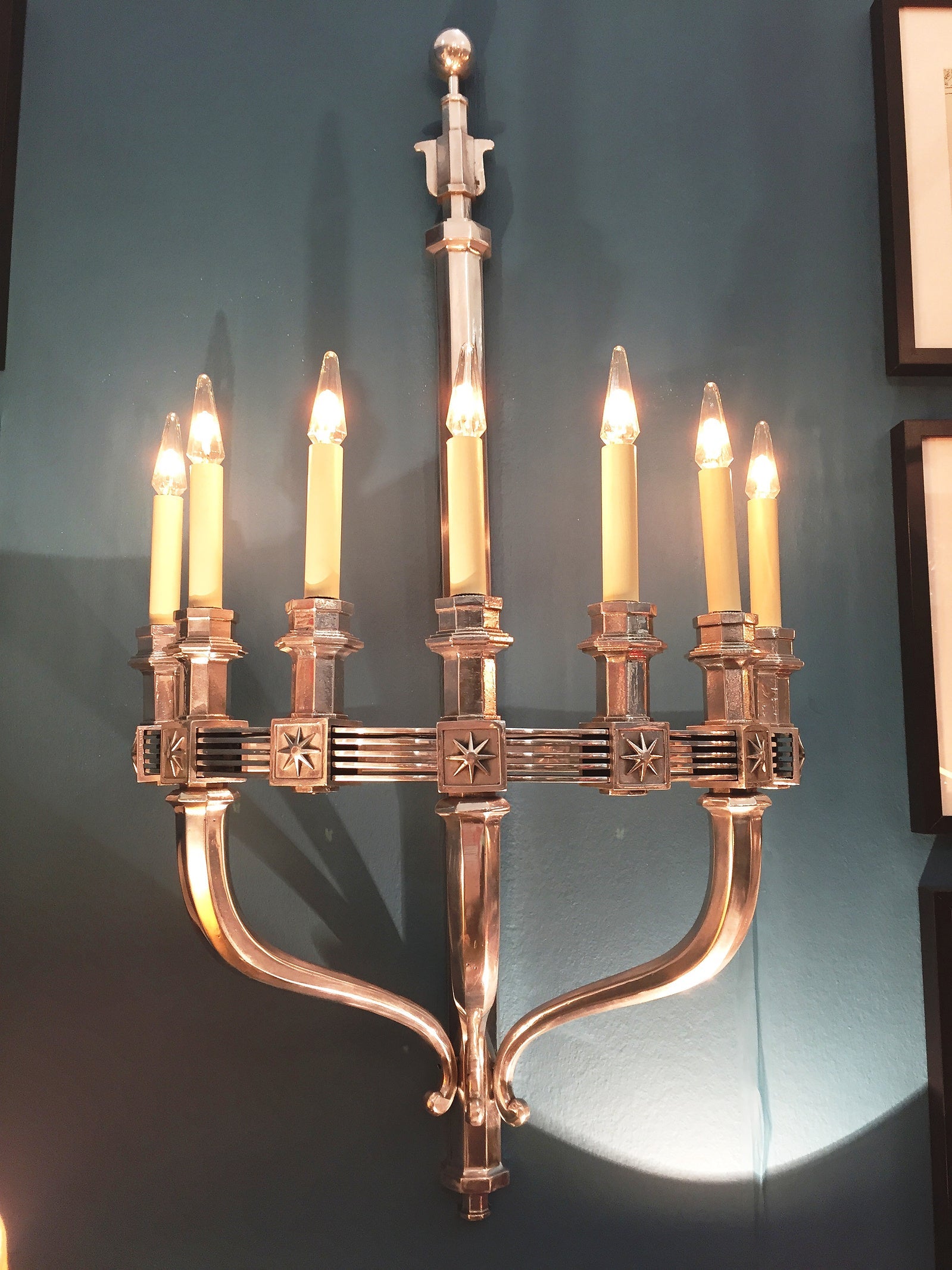Art Deco monumental wall lights