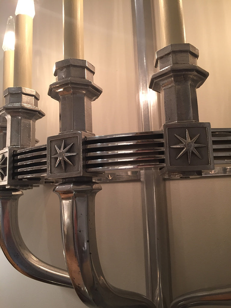 Art Deco monumental wall lights