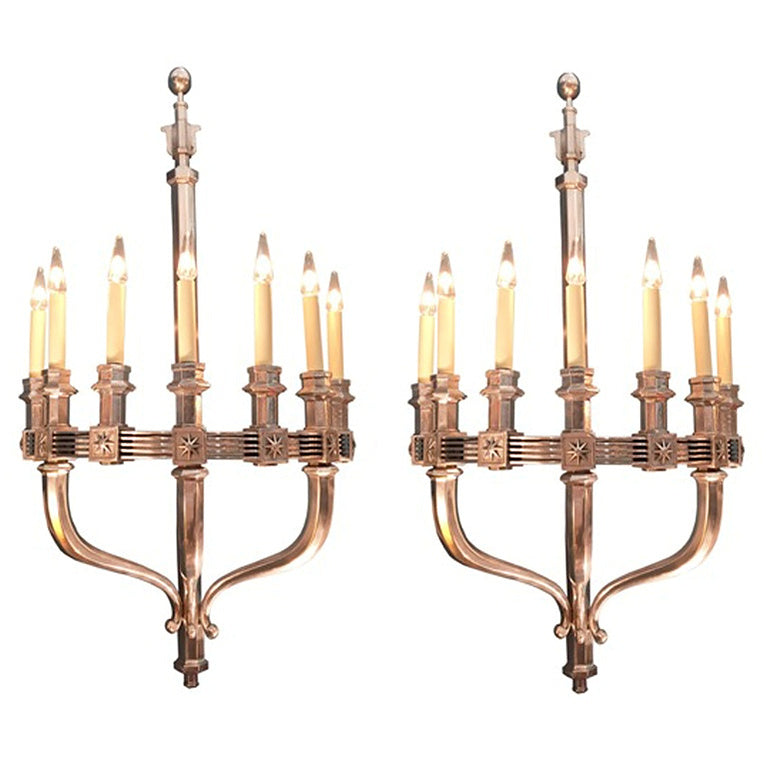 D258  - Art Deco monumental wall lights