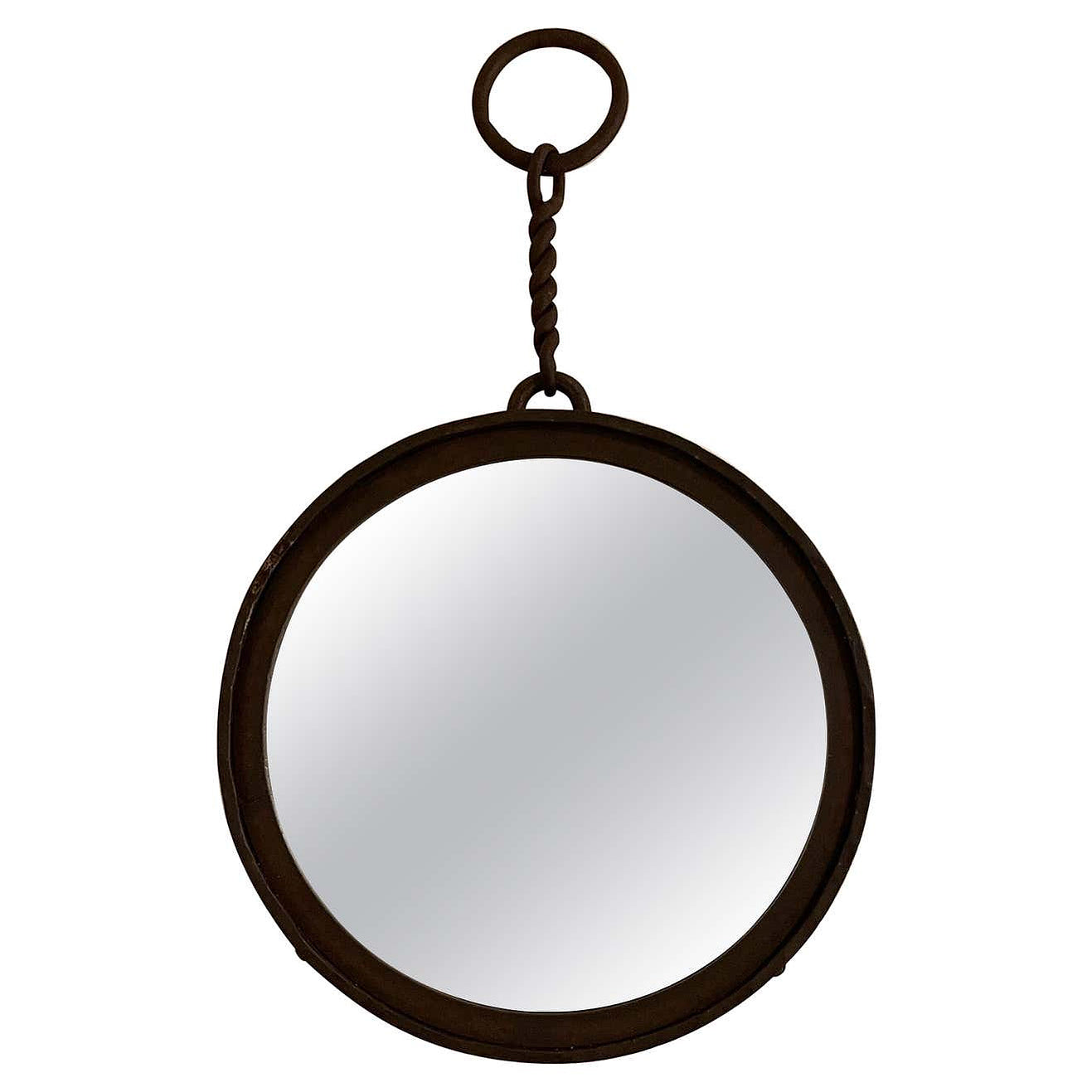 Mid-Century Iron Hung Mirror