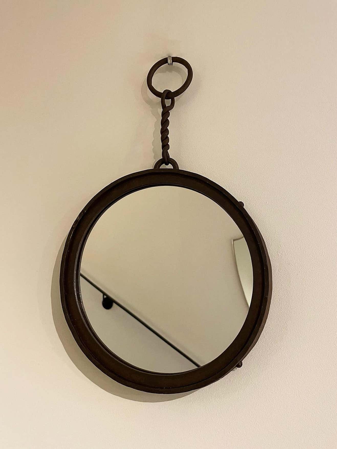 Mid-Century Iron Hung Mirror