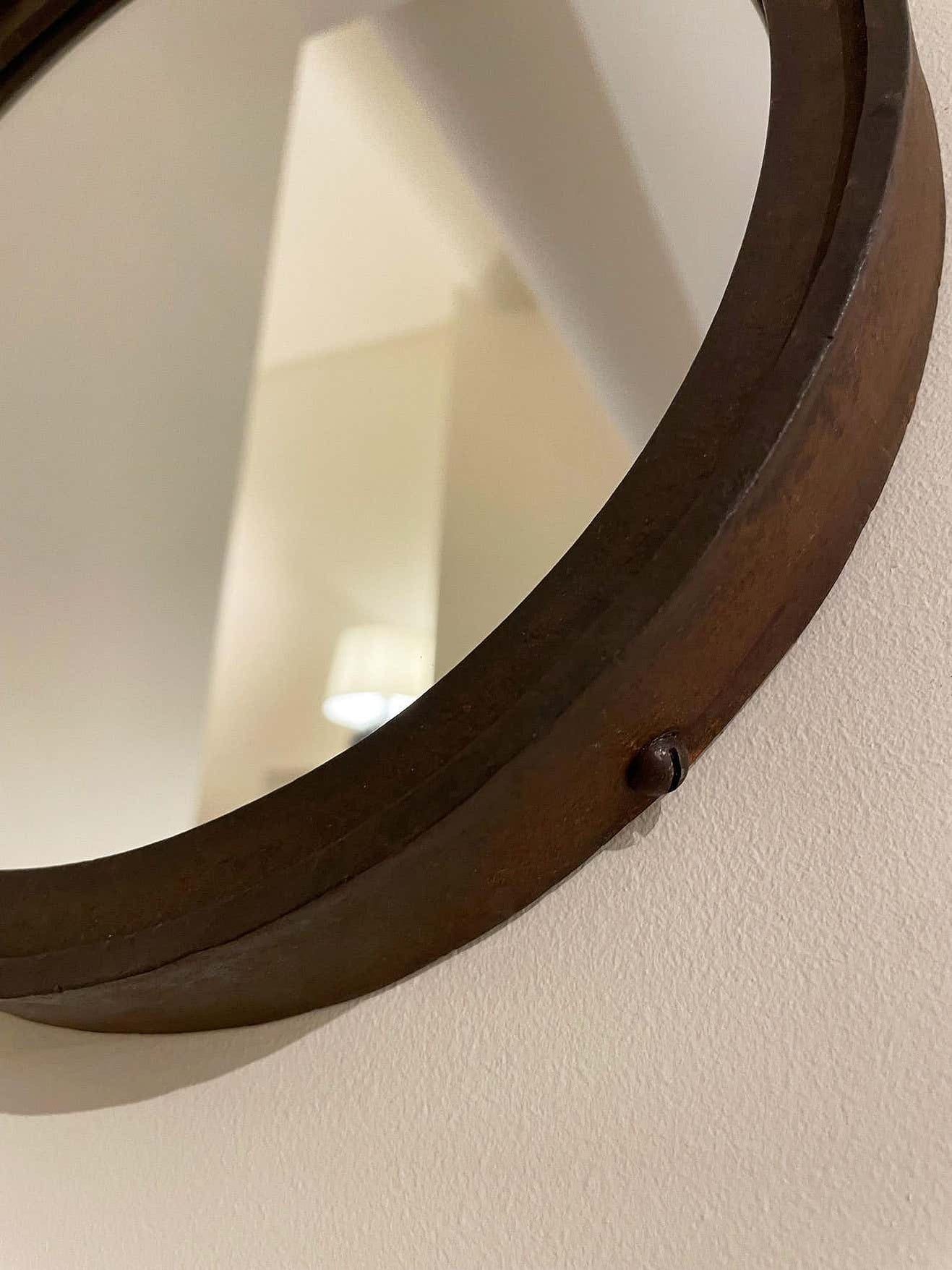 Mid-Century Iron Hung Mirror