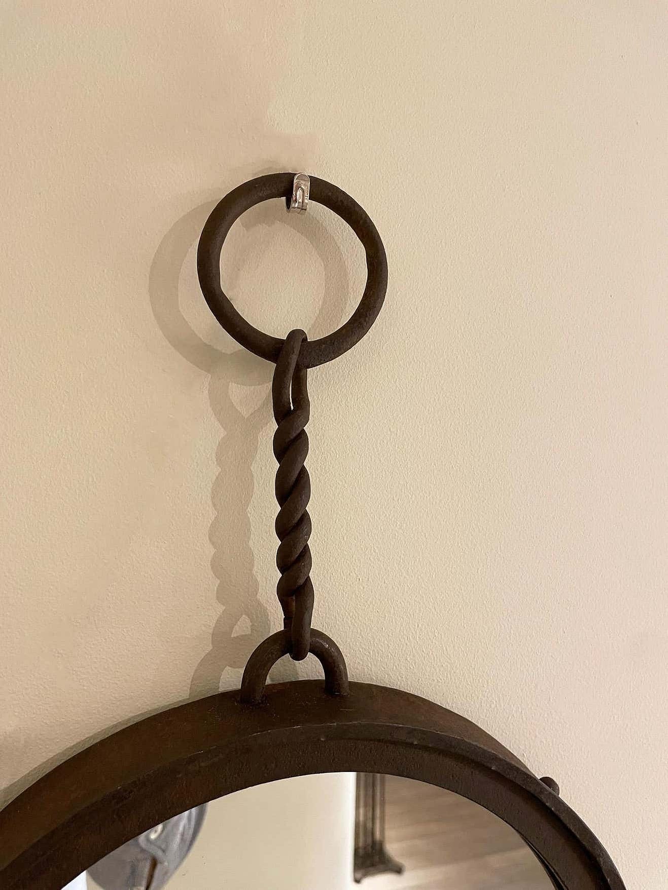 Mid-Century Iron Hung Mirror