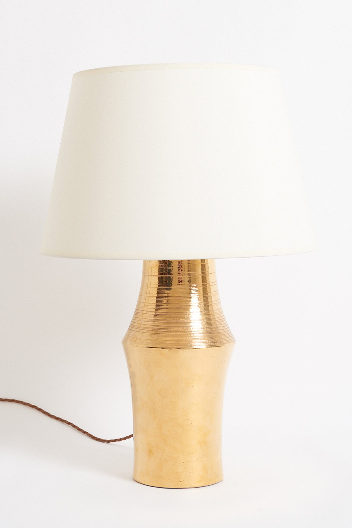 8830- Gold Ceramic Table Lamp by Bitossi