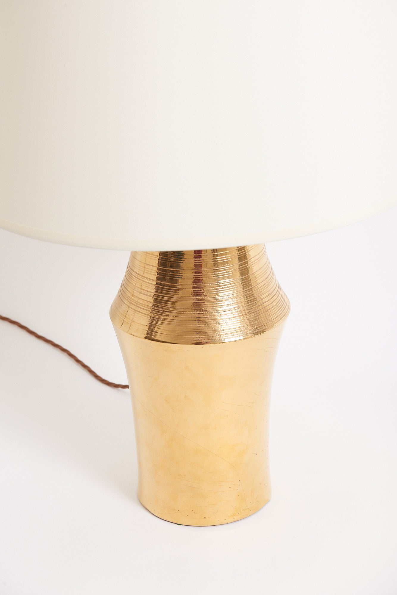 Gold Ceramic Table Lamp by Bitossi