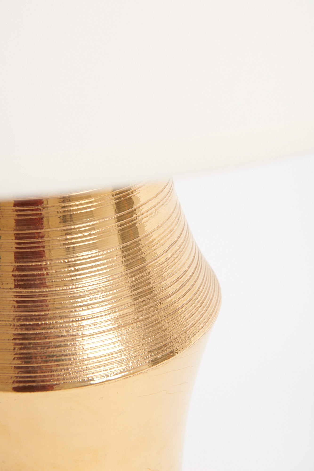 Gold Ceramic Table Lamp by Bitossi