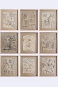 Set of 9 Mbuti Bark Cloths